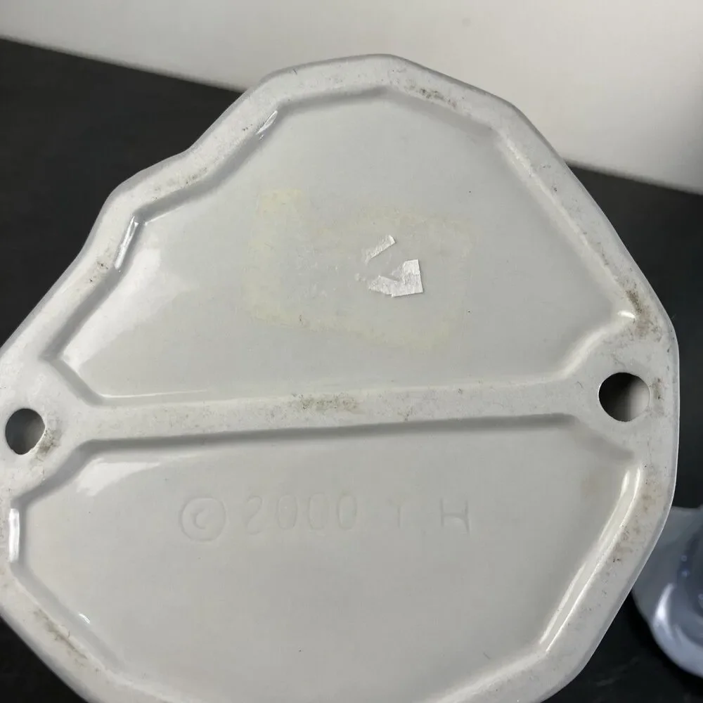 Vintage Porcelain Clown Figurine 2000 YH Seated with Rose Hat Pastel Gloss HTF